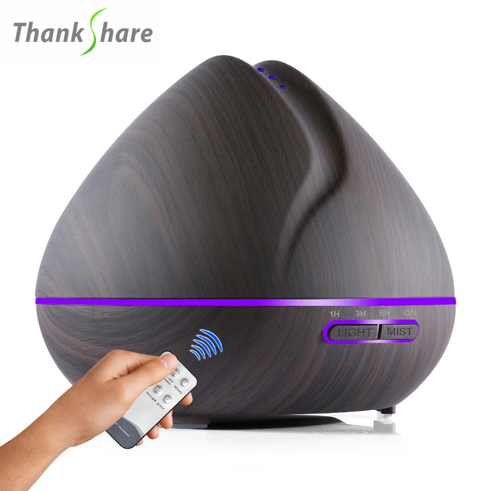 Remote Control Humidifier Essential Oil Diffuser With 7 Color LED Humidificador 300ml 500ml Ultrasonic Aroma Diffuser For Home