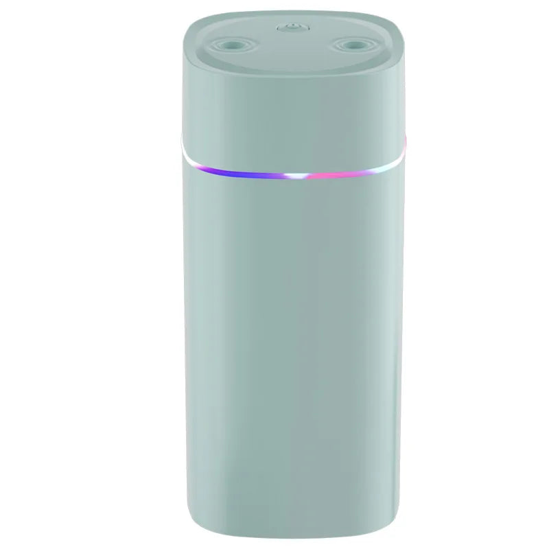 Dual-Nozzle USB Humidifier | 600ml/H Super Mist & Ultra Quiet | Car/Home Moisturizing Device