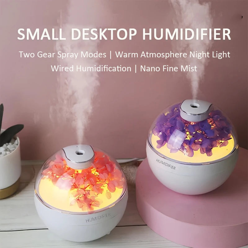 2025 New Desktop Humidifier, Dual-speed Spray Intelligent Silent Sleeping Aromatherapy Machine, Home Compact Portable Humidifier