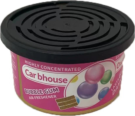 Organic air freshener tank, bubble gum scent, 3 anti-spill blocks per can, perfect for car scent, new car scent, suitable for ho