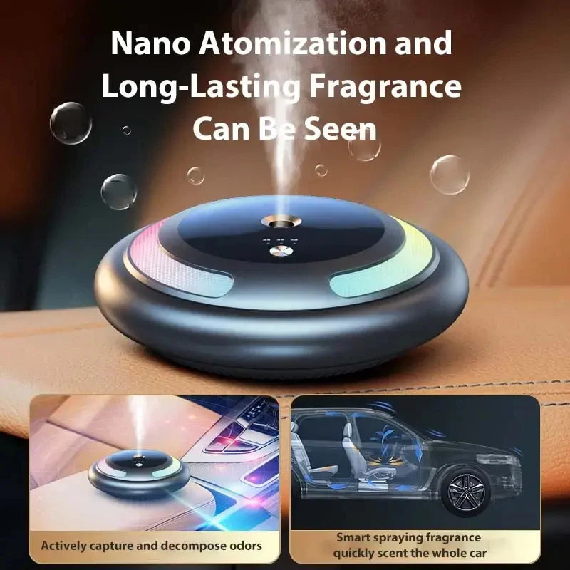 Smart Car Humidifier Essential Oil Diffuser LED Light Fragrance Aromatherapy  Air Freshener  Perfume Car Diffuser