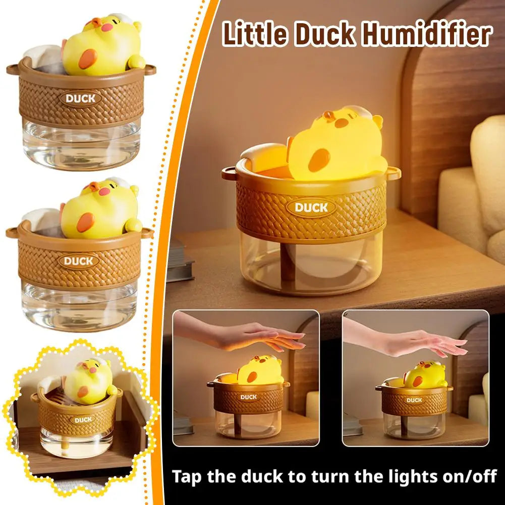 cute and compact duck humidifier 500mAh 320ml comfortable humid air without disturbing sleep Easy-to-use humidifier