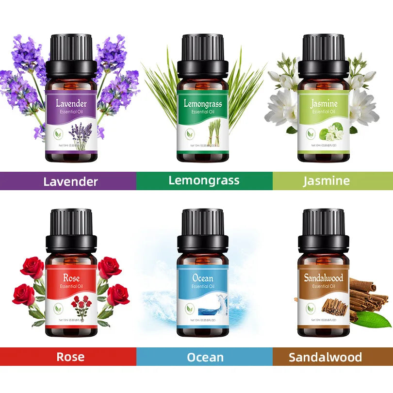 18 Flavors Essential Oils for Aroma Diffuser Air Humidifier Home Water-soluble 10ml Air Freshener Scents Fragrance Oil Perfume