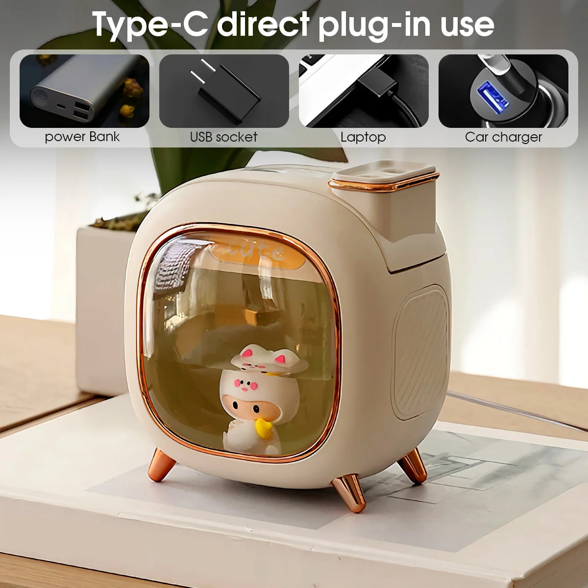 Humidifier Small Mist Capacity Home Bedroom Mini Office Desk Silent High Beauty Cute Aromatherapy Humidifier