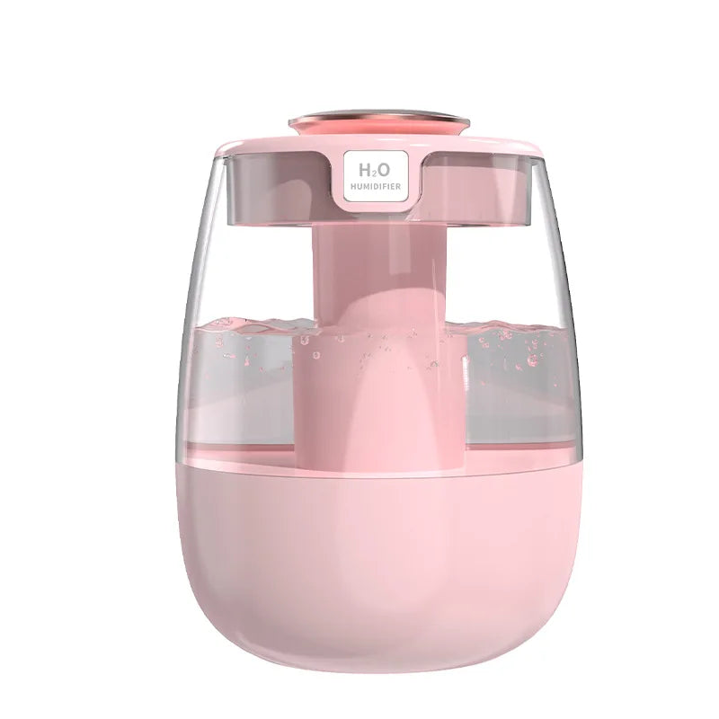 Air Humidifier Aroma Humidifier Double Spray Port Essential Oil Diffuser USB Water Humidifier with Light for Home Office