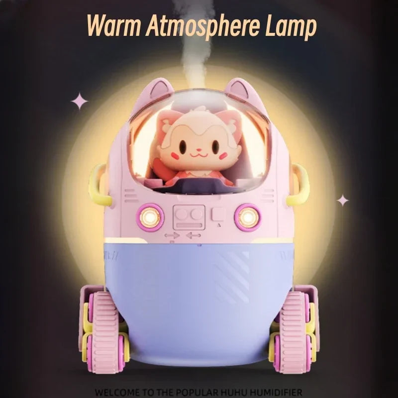 Lovely Cartoon Air Humidifier USB Electric Ultrasonic Mist Aroma Diffuser with Warm Light For Home Office Desk Mini Humidifier