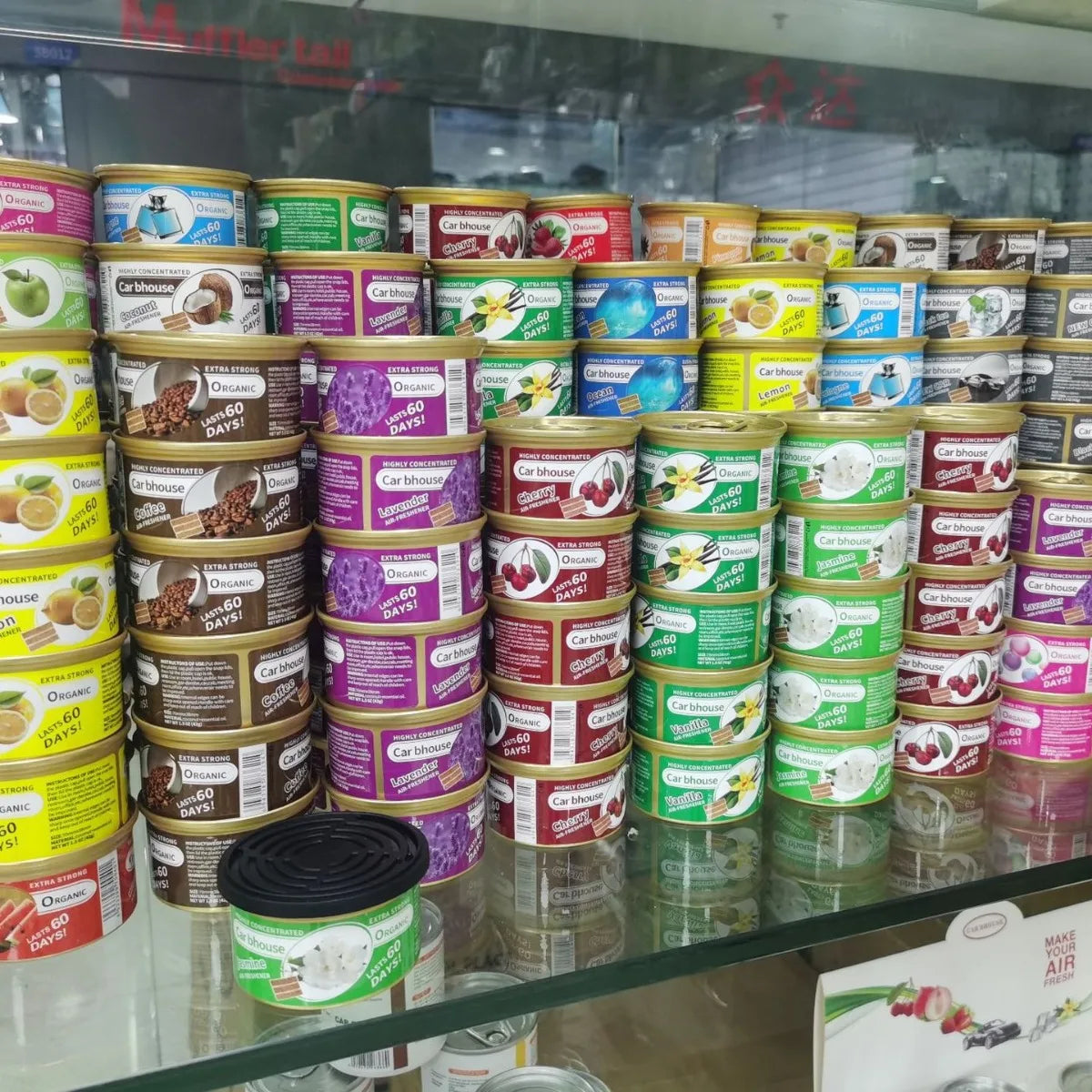 Organic air freshener tank, bubble gum scent, 3 anti-spill blocks per can, perfect for car scent, new car scent, suitable for ho