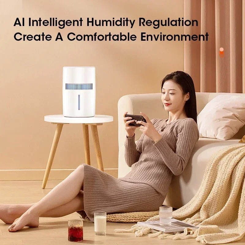 4L Large Air Humidifier & Purifier with Negative Ion, Fog Free Intelligent Humidification for Home Bedroom Office Fresh Air