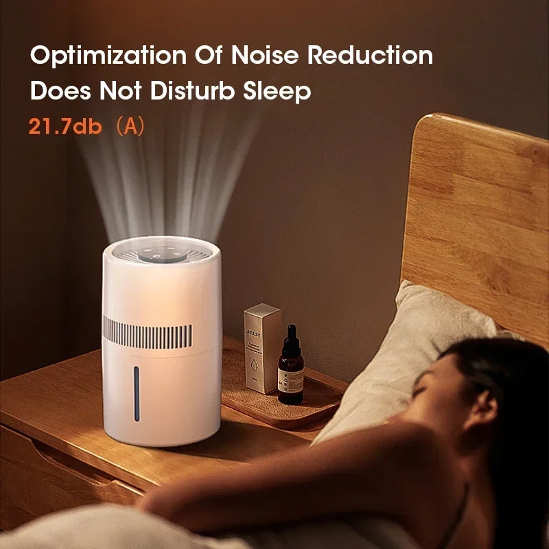 4L Large Air Humidifier & Purifier with Negative Ion, Fog Free Intelligent Humidification for Home Bedroom Office Fresh Air
