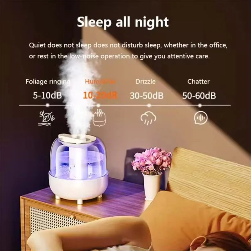 The air humidifier uses ambient light, 4L humidification mechanical, circular USB, household electric, ABS plastic