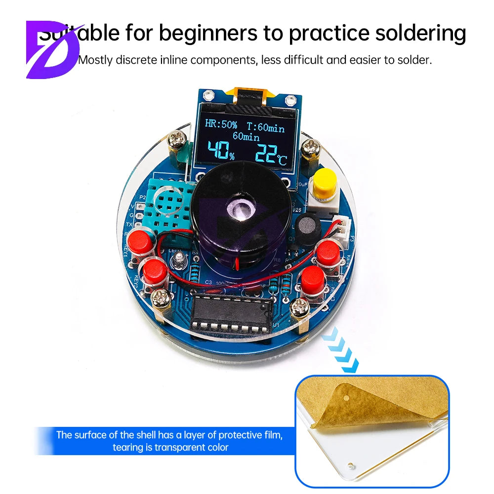 USB Humidifier Mist Electronic Diy Kit OLED Display Temperature And Humidity Spray Circuit Board Welding Exercise Parts