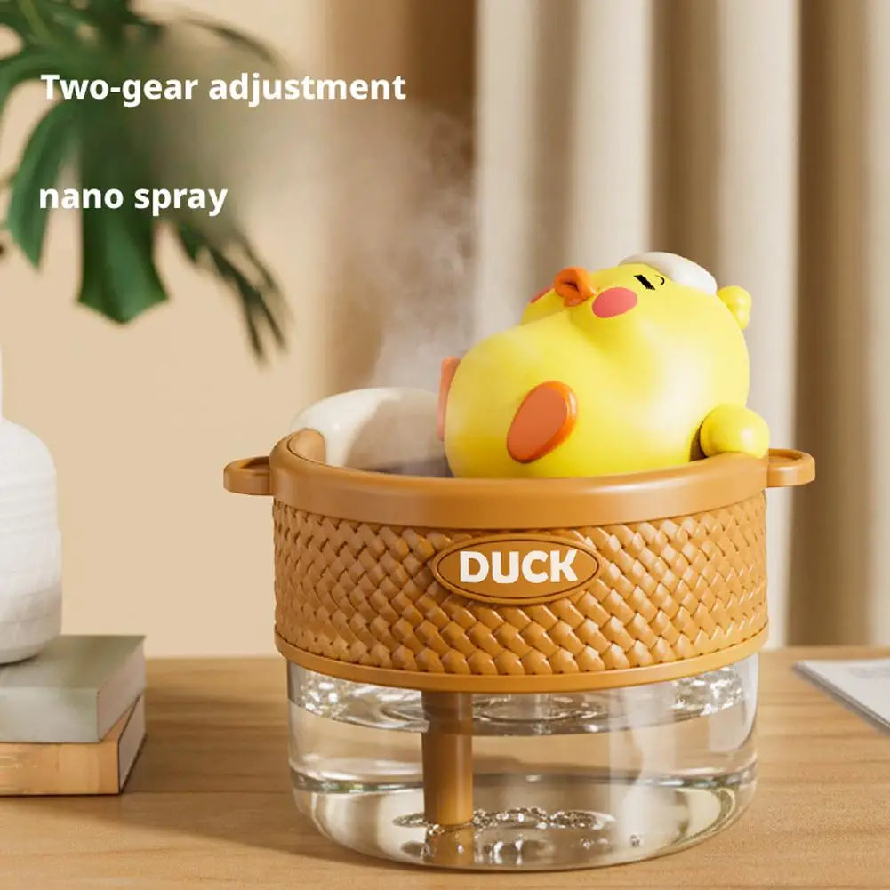 cute and compact duck humidifier 500mAh 320ml comfortable humid air without disturbing sleep Easy-to-use humidifier