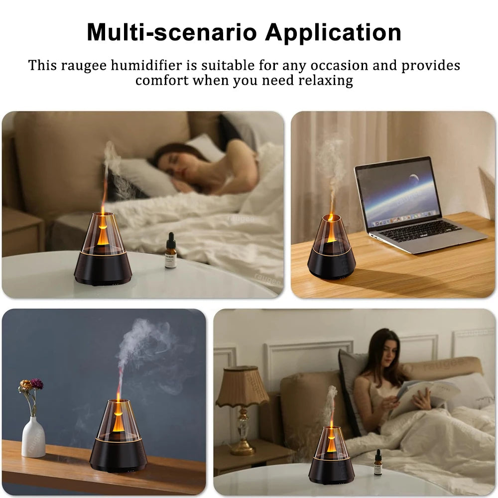 Air Humidifier USB Mini Aroma Essential Oil Diffuser Home Mute Automatic Mist Maker Fragrance Diffuser with Colorful Night Light
