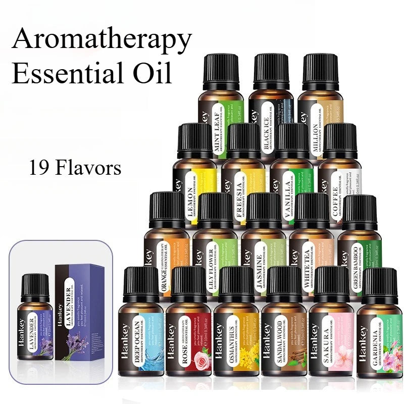 20 Flavors Essential Oils for Aroma Diffuser Air Humidifier 10ml Water-soluble Orange Lavender Air Freshener Scents Fragrance