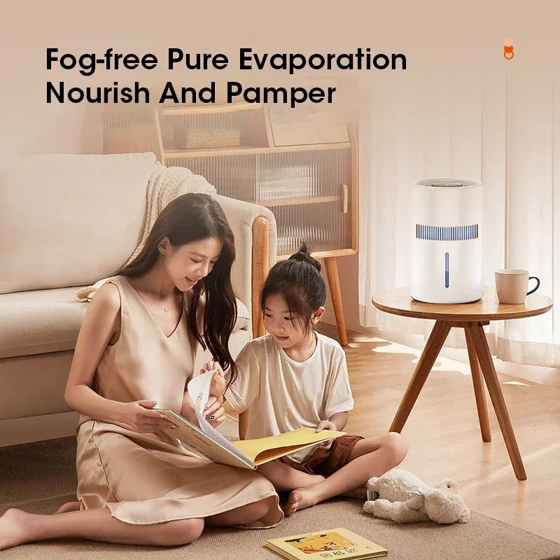 4L Large Air Humidifier & Purifier with Negative Ion, Fog Free Intelligent Humidification for Home Bedroom Office Fresh Air
