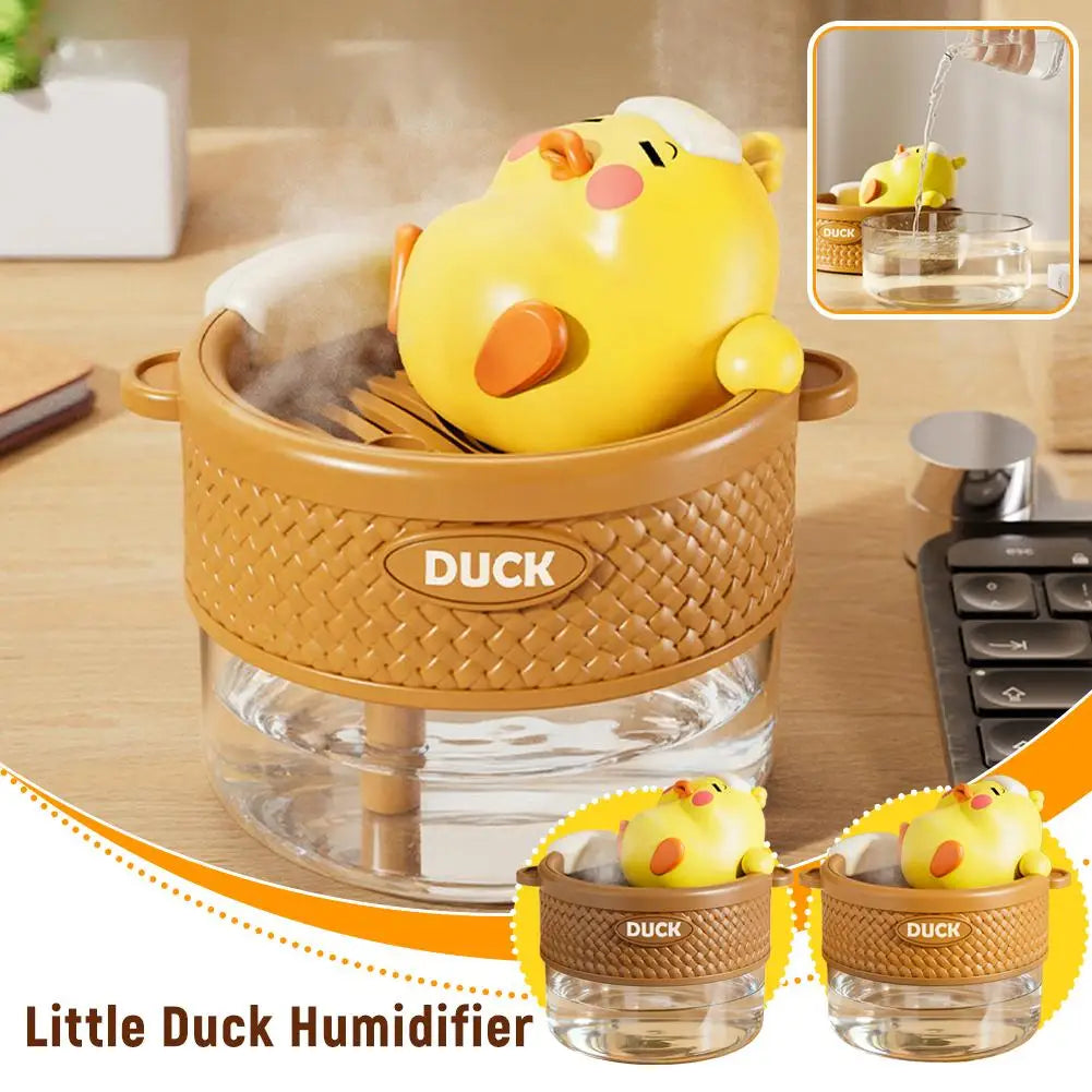cute and compact duck humidifier 500mAh 320ml comfortable humid air without disturbing sleep Easy-to-use humidifier