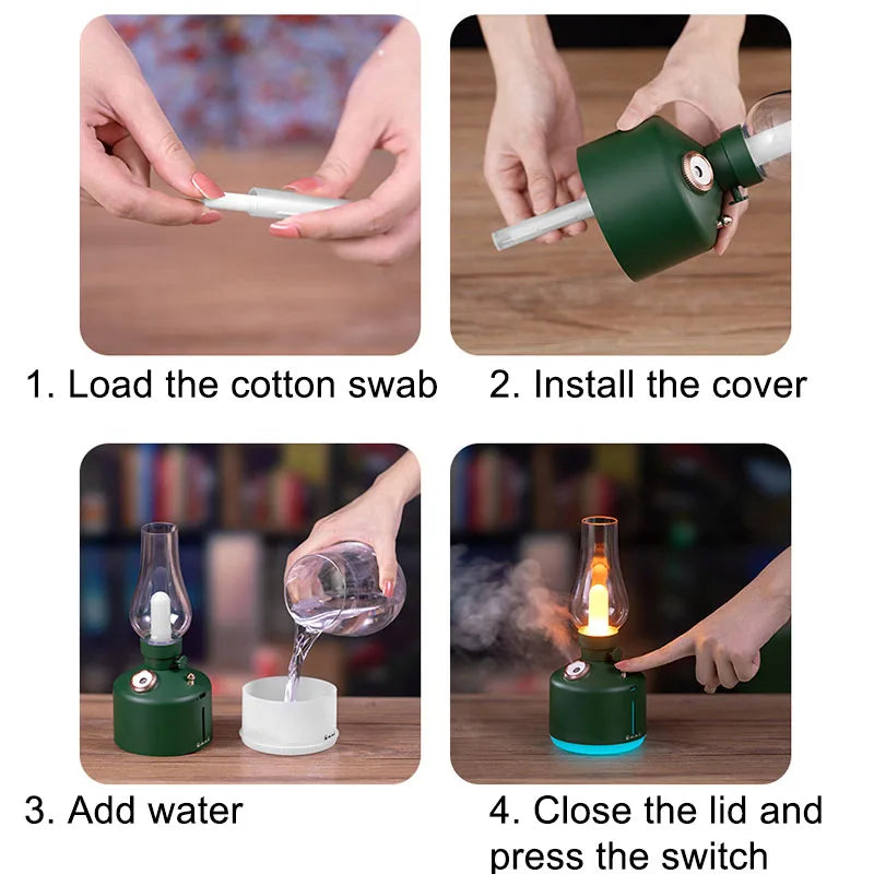 2025 New Style Time lamp humidifier desktop aromatherapy USB wireless small new humidifier