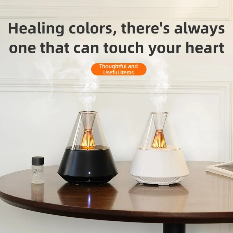 Air humidifier with night light and remote control. USB-powered small spray humidifier for home and office air purification