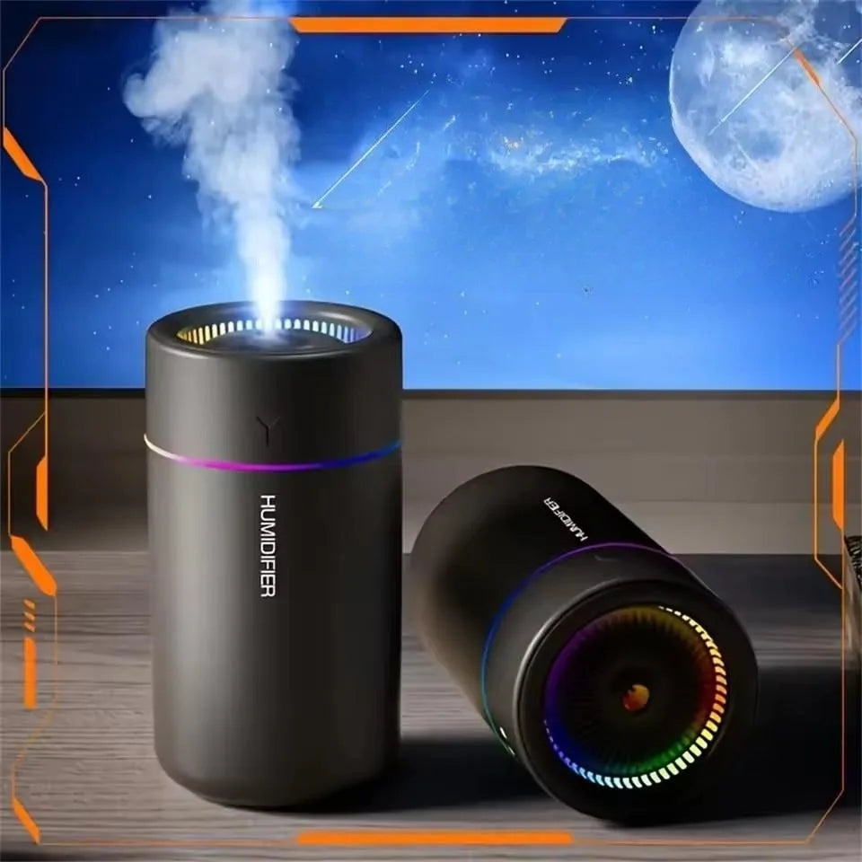 280ML Air Humidifier Large Fog Volume Colorful Atmosphere Light Silent Aroma Diffuser Essential Oils Aromatherapy for Home Car