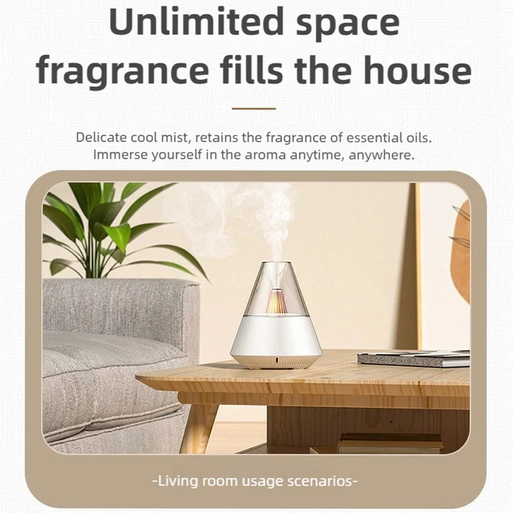 Air humidifier with night light and remote control. USB-powered small spray humidifier for home and office air purification