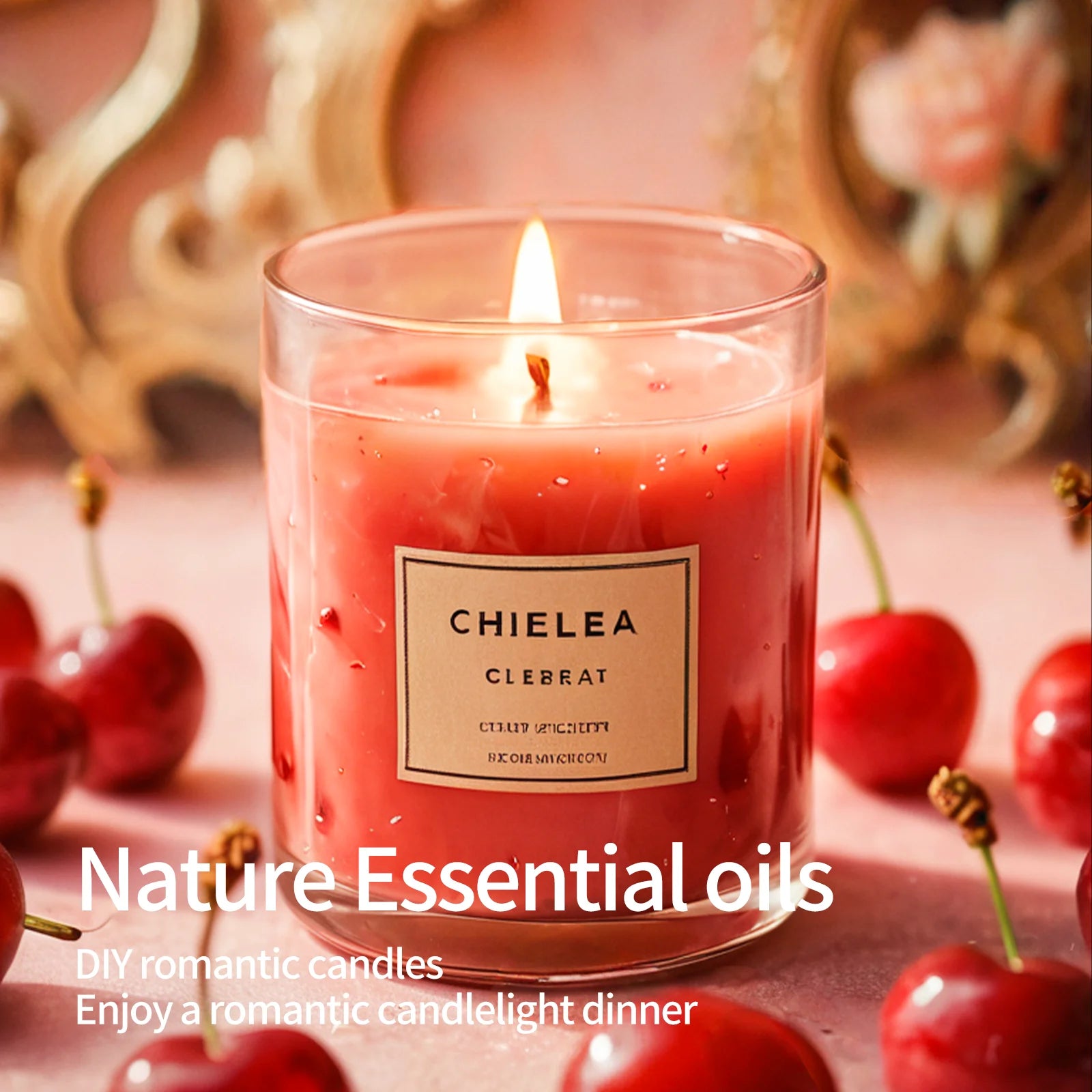 60 ml Cherry Essential Oil Fruit Fragrance Sweet Scent Long lasting Candle Making Car Aromatherapy Gift for Friends