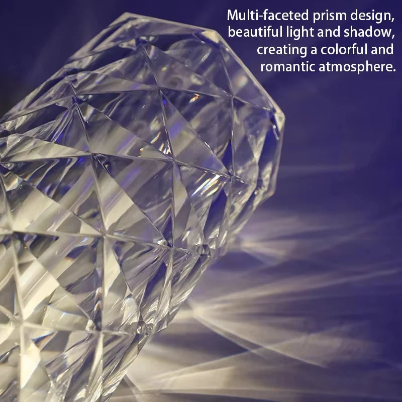 Air humidifier 1L aromatherapy spray essential oil diffuser household crystal lamp humidifier with night light