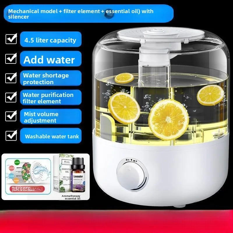 Humidifier Bedroom Household Light Sound Large Capacity Sprayer Air Conditioning Sterilization Aromatherapy Essential