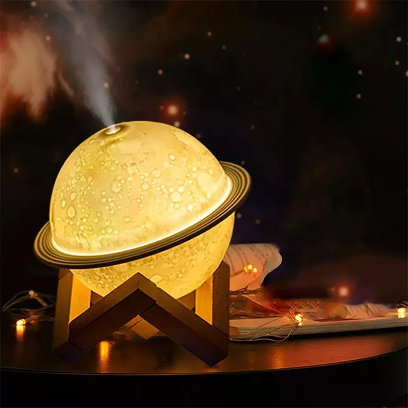 Air Humidifier Essential Oil Aroma Diffuser Ultrasonic Moon Night Light Humidifier Dimmable Usb Humidificador Mist Maker