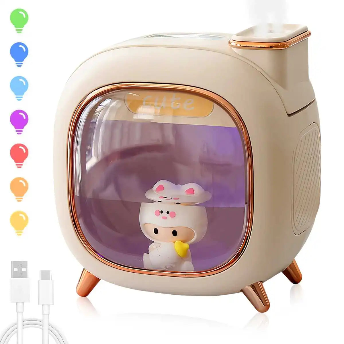 Humidifier Small Mist Capacity Home Bedroom Mini Office Desk Silent High Beauty Cute Aromatherapy Humidifier