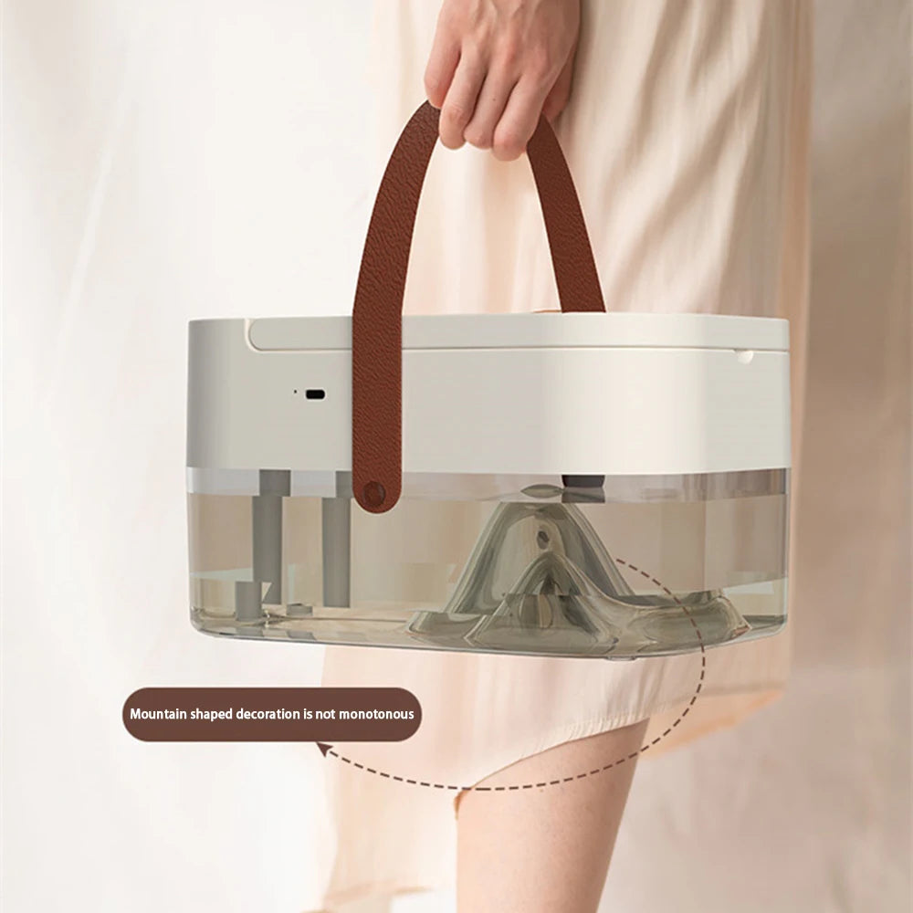 Wireless Humidifier with Fan 2.5L Large Capacity Water Mist USB Portable Air Conditioner Diffuser For Home Room Remote Control