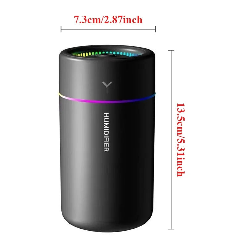280ML Air Humidifier Large Fog Volume Colorful Atmosphere Light Silent Aroma Diffuser Essential Oils Aromatherapy for Home Car