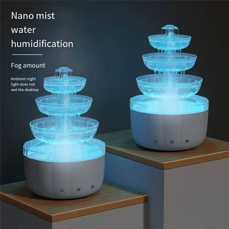 B89B-Cloud Rain Humidifier Featuring LED Mood Light Essential Oil Diffuser& Sound White Noise Generator For Bedroom