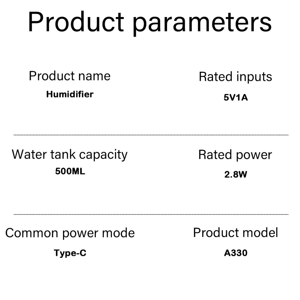 Humidifier Small Mist Capacity Home Bedroom Mini Office Desk Silent High Beauty Cute Aromatherapy Humidifier